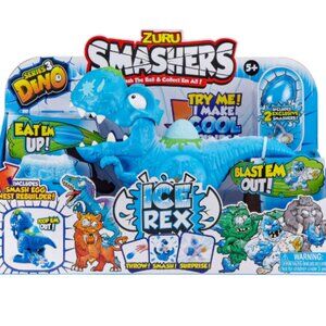 Smashers Dino Ice Age Ice Rex Playset Series 3 T-Rex Toy Set by ZURU